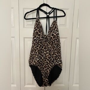 Time and Tru Leopard Print Swimsuit